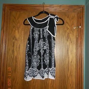 Misty & Max Black/White/Grey Sleeveless Dress Top